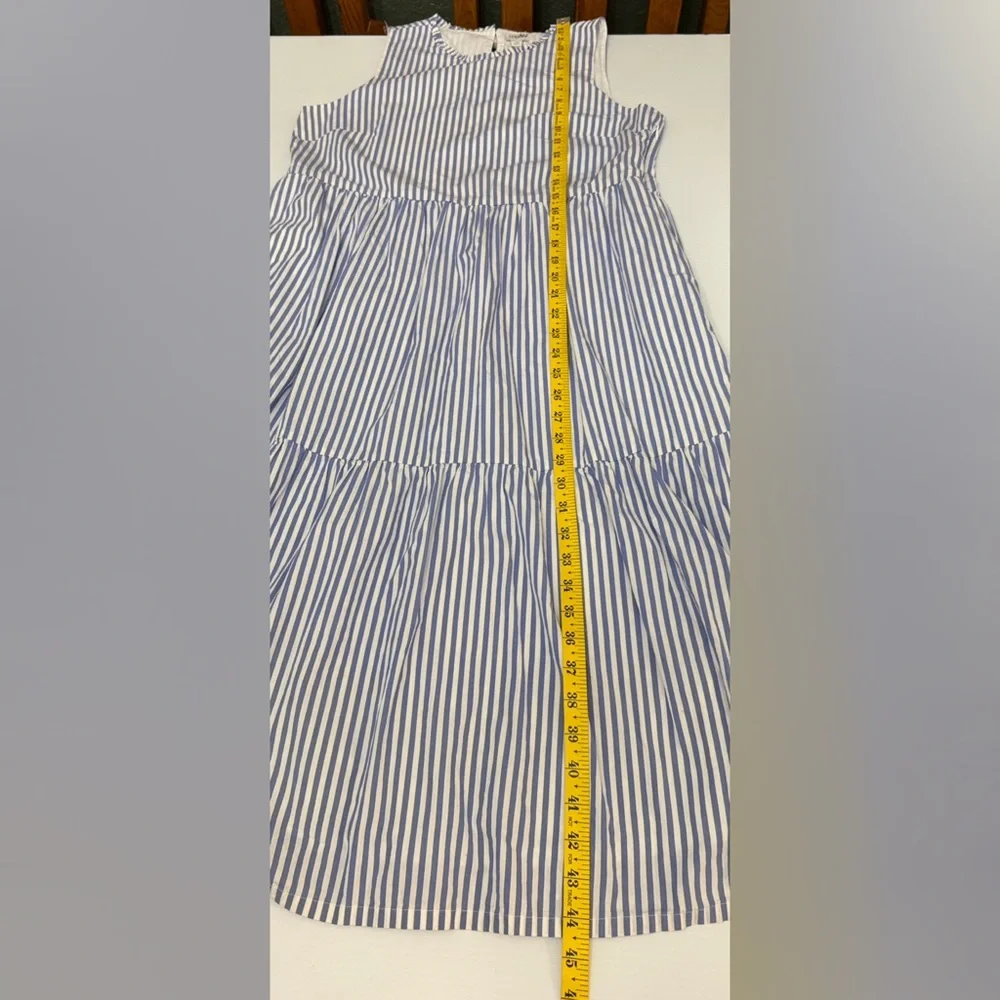 J. Crew Sleeveless Tiered Midi Dress in Cotton Poplin - 10 - Picture 12 of 13